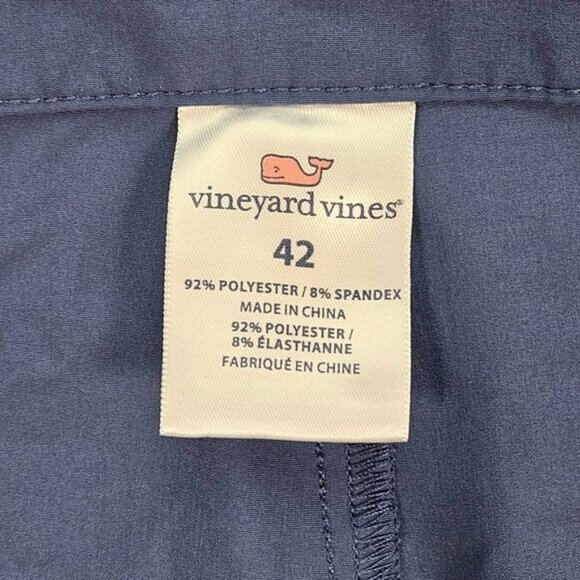 Vineyard Vines Swim Trunks Bathing Shorts Mens Sz 42 Logo Drawstring Pocket Blue - Picture 15 of 16
